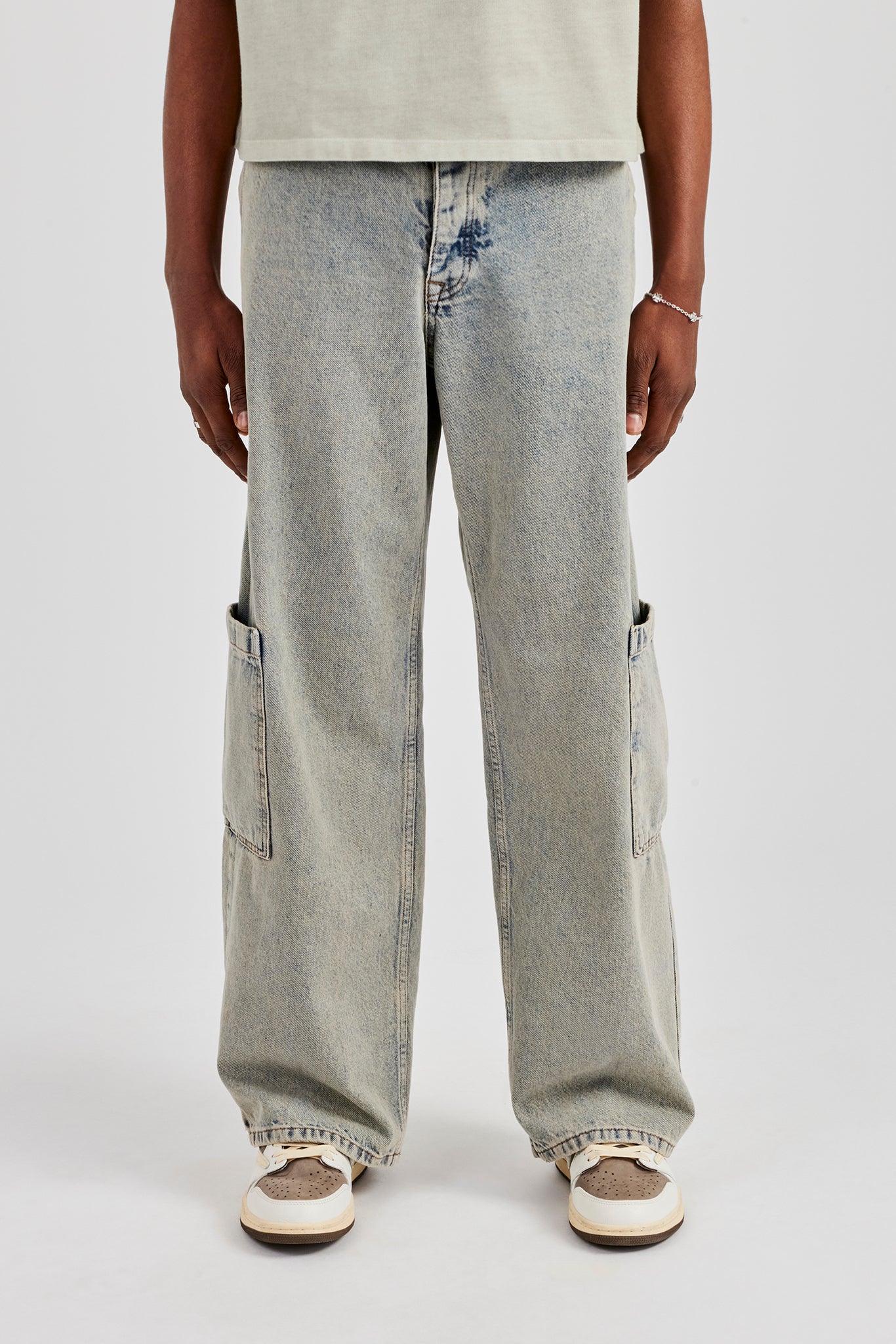 Baggy Fit Patch Pocket Jean - Antique Wash